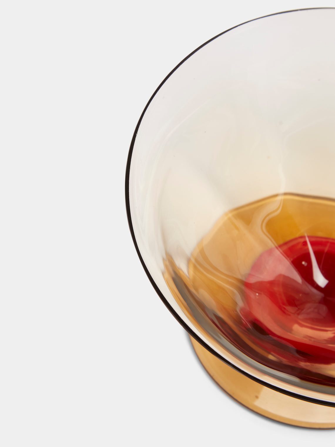 Antique and Vintage - 1930s Art Deco Smoked Glass (Set of 28) - Red - ABASK