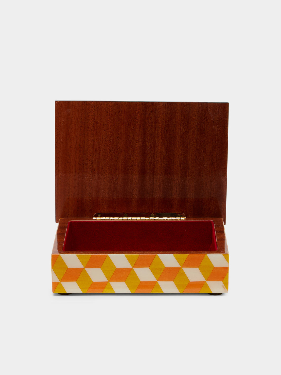 Geometric Wood Inlay Box