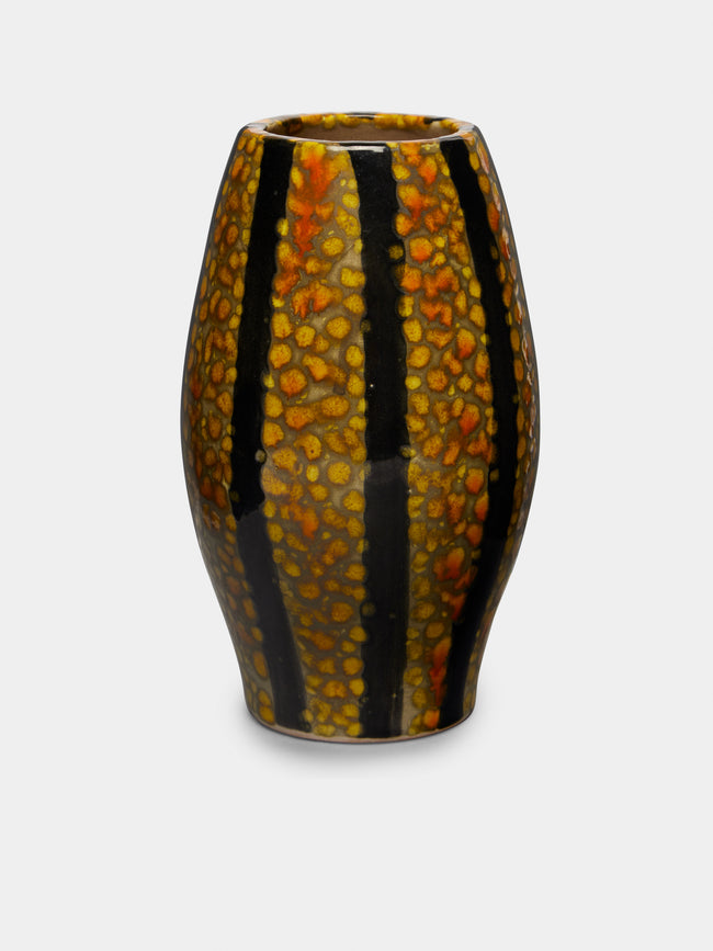 Antique and Vintage - 1950-1970 Fat Lava Vase - Brown - ABASK - 