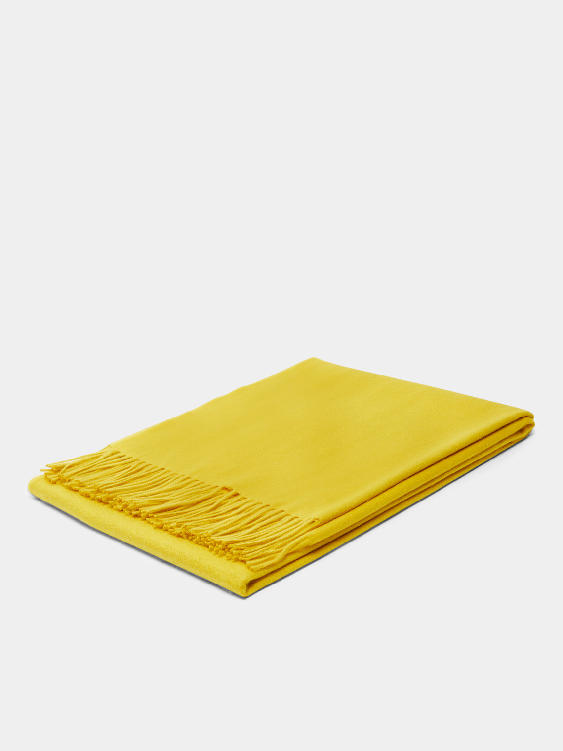 Begg x Co - Arran Cashmere Blanket - Yellow - ABASK