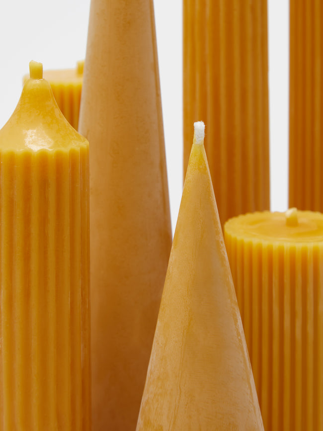 Bzzwax - Medium Mixed Set of Beeswax Candles - Yellow - ABASK