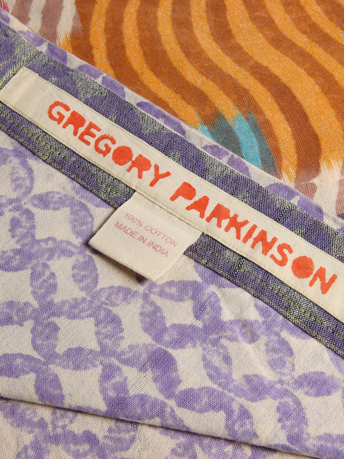 Gregory Parkinson - Sunset Wave Block-Printed Cotton Tablecloth - Multiple - ABASK