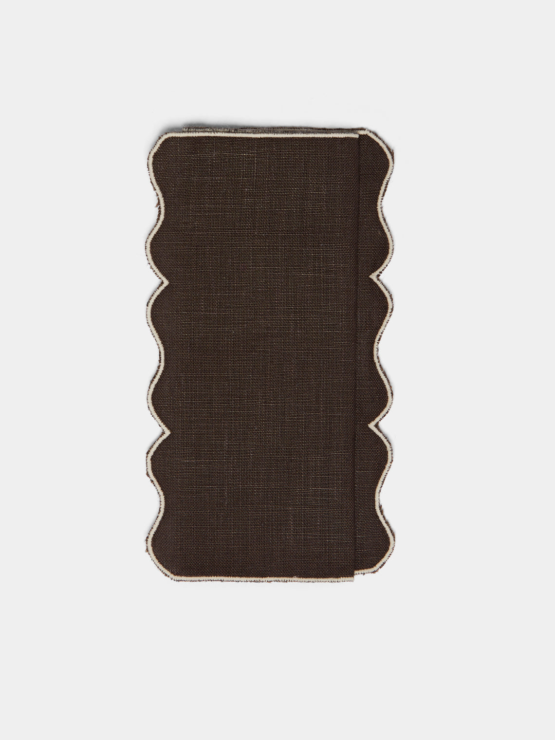 Los Encajeros - Valver Embroidered Linen Cocktail Napkins (Set of 6) -  - ABASK