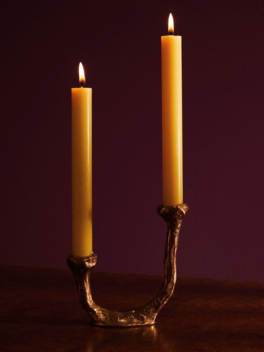 Dalia Bronze Candle Holder by Osanna Visconti, Medium