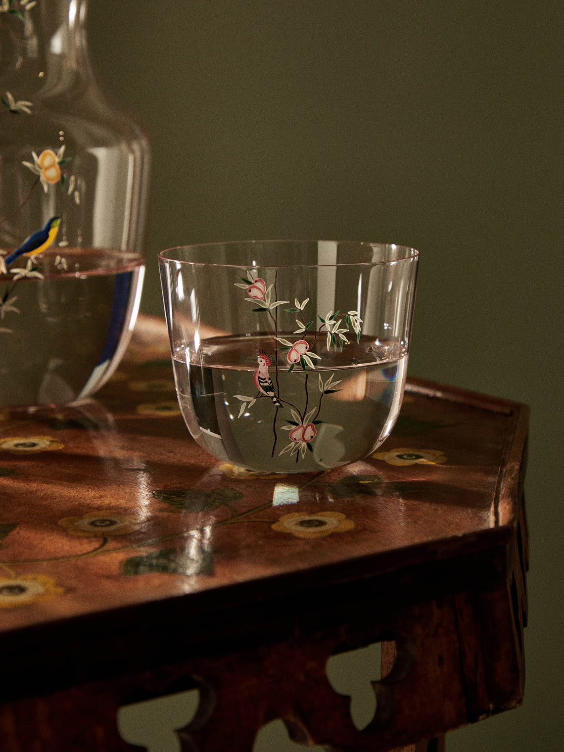 Lobmeyr - Garden of Paradise Hand-Painted Crystal Water Tumbler -  - ABASK