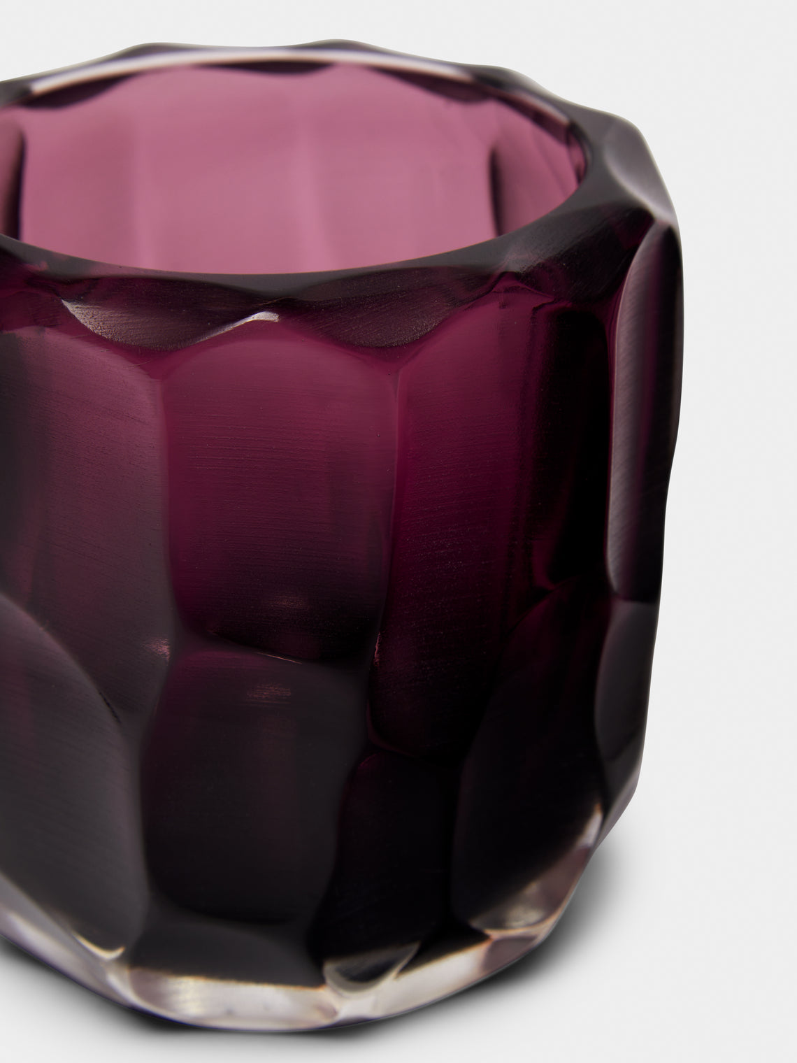 Micheluzzi Glass - Rullo Ametisa Hand-Blown Murano Glass Vase -  - ABASK