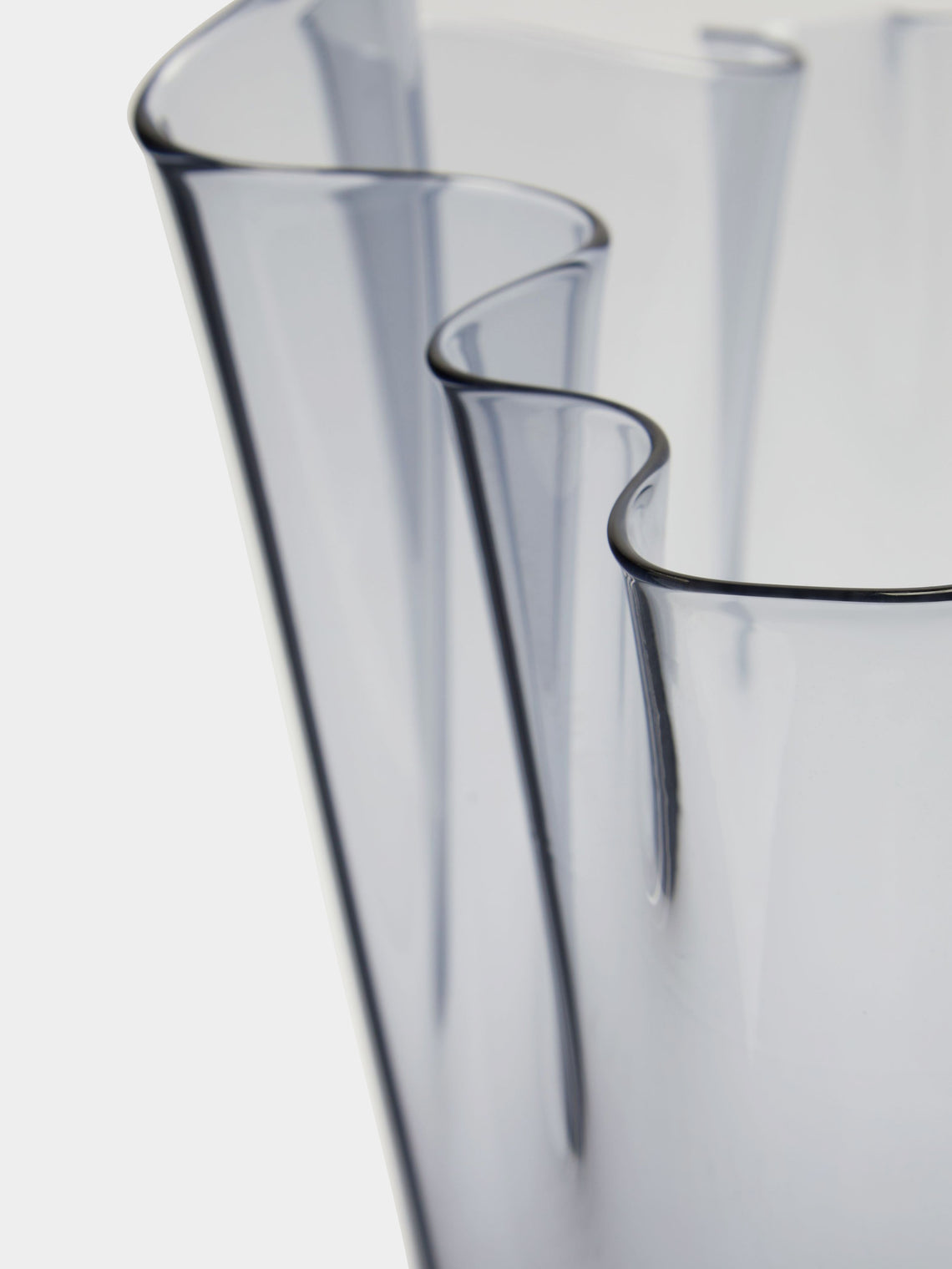 Venini - Fazzoletto Hand-Blown Murano Glass Large Vase - Grey - ABASK