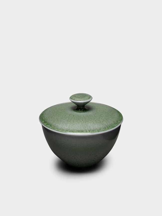 Jaune de Chrome - Todra Porcelain Sugar Bowl - Green - ABASK - 
