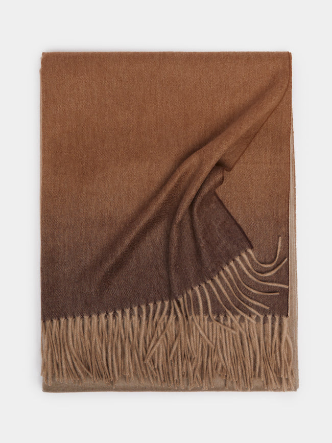 Begg x Co - Ombre Cashmere Blanket - Brown - ABASK - 