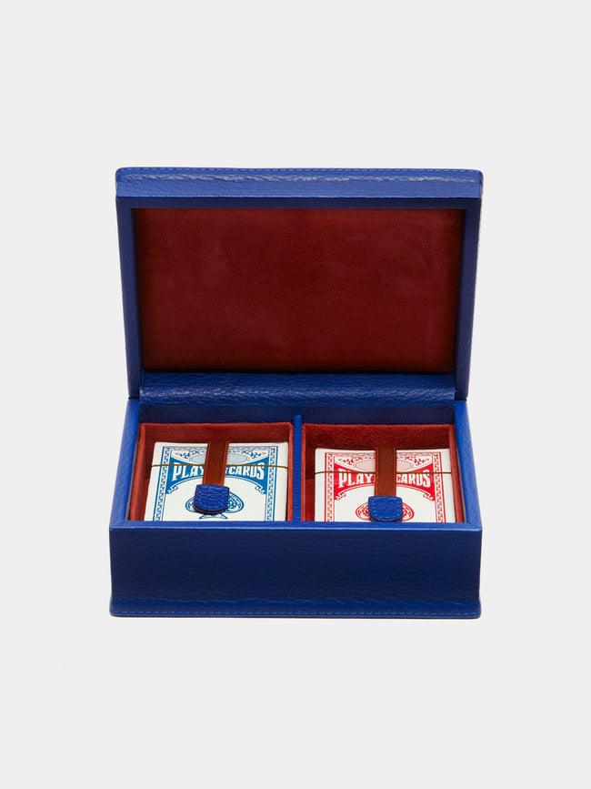 Noble Macmillan - Leather Playing Cards Set - Blue - ABASK - 
