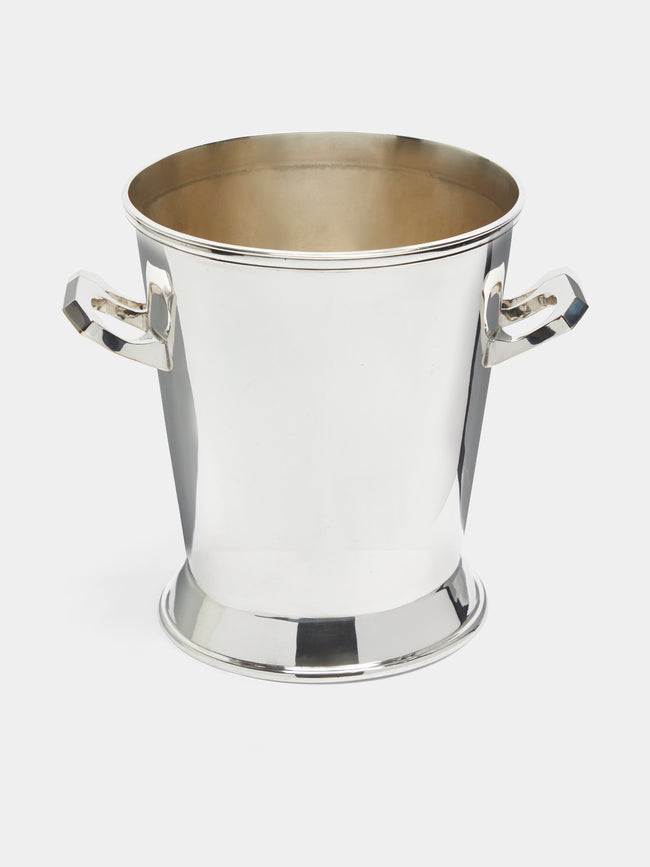 Antique and Vintage - Mid-Century Century Silver Plated Cooler - Silver - ABASK - 