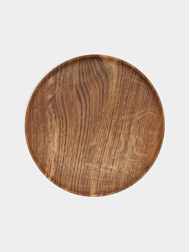 Antonis Cardew - Hand-Turned Oak Wood Dinner Plate - Brown - ABASK - 