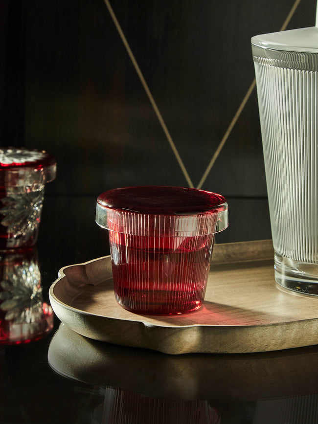 Hirota Glass - Edo Kiroko Lidded Glass - Red - ABASK