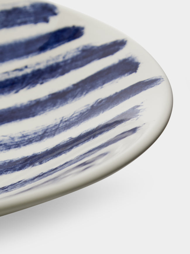 1882 Ltd. - Indigo Rain Ceramic Large Serving Bowl - Blue - ABASK