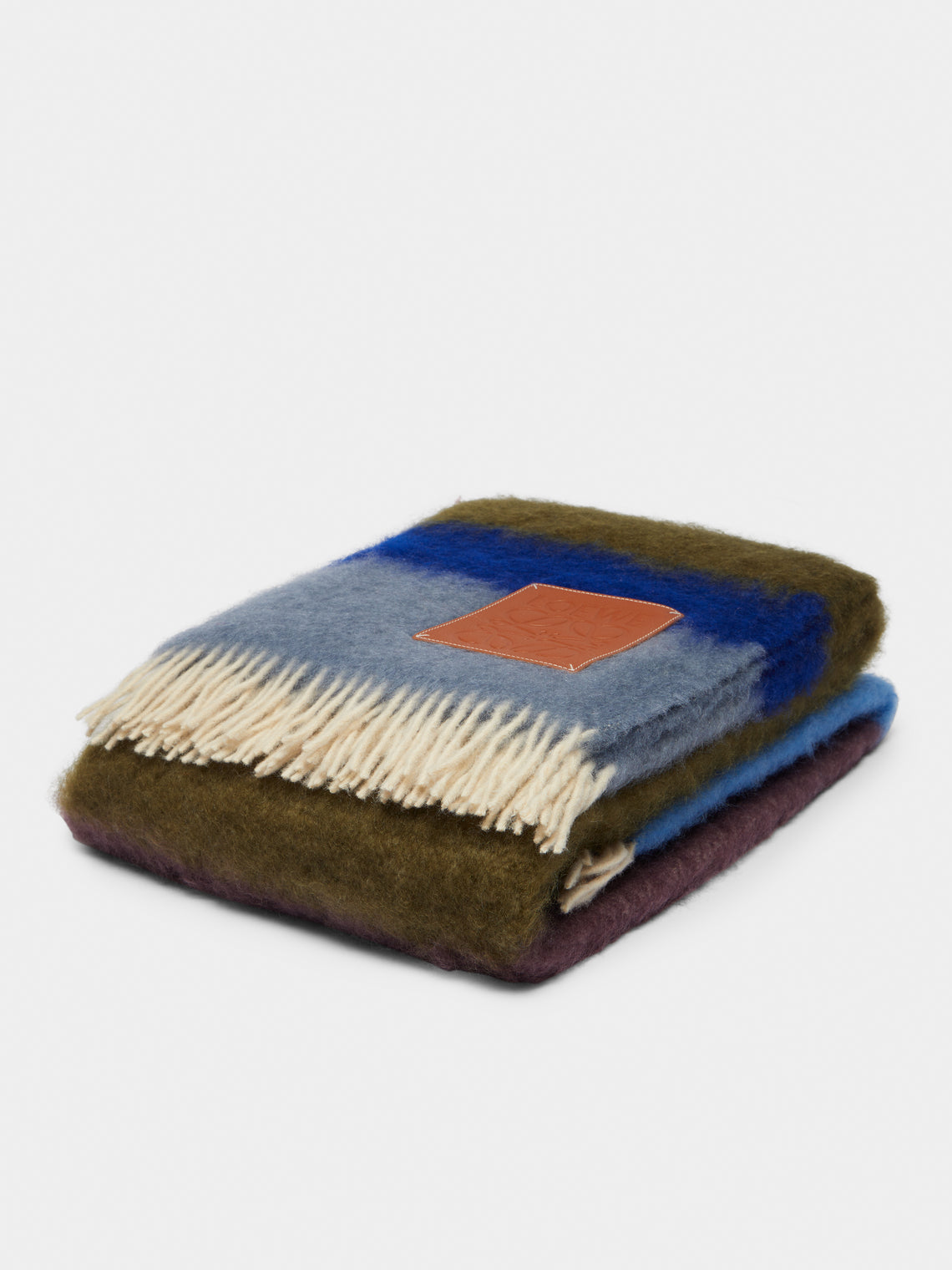 Mohair Striped Blanket