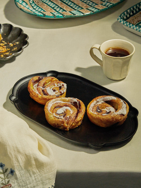 Ifuji - Italian Hand-Carved Wood Large Tray -  - ABASK