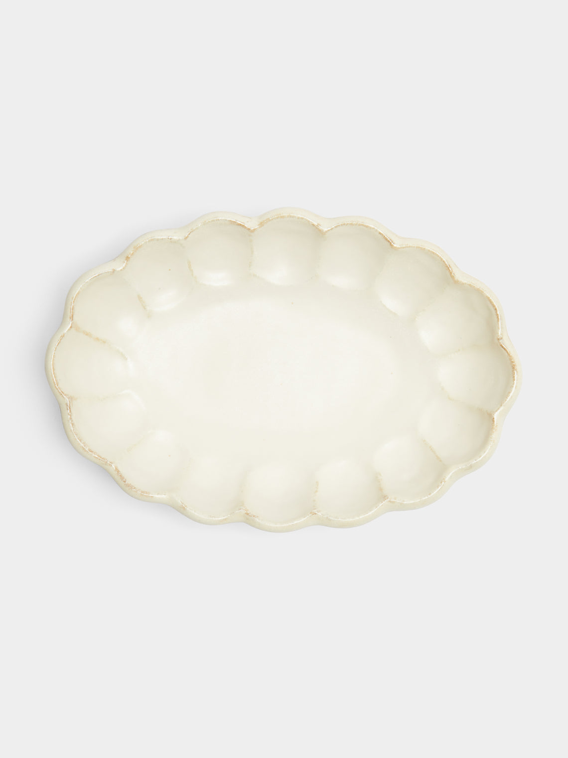 Kaneko Kohyo - Rinka Ceramic Shallow Serving Bowl - White - ABASK