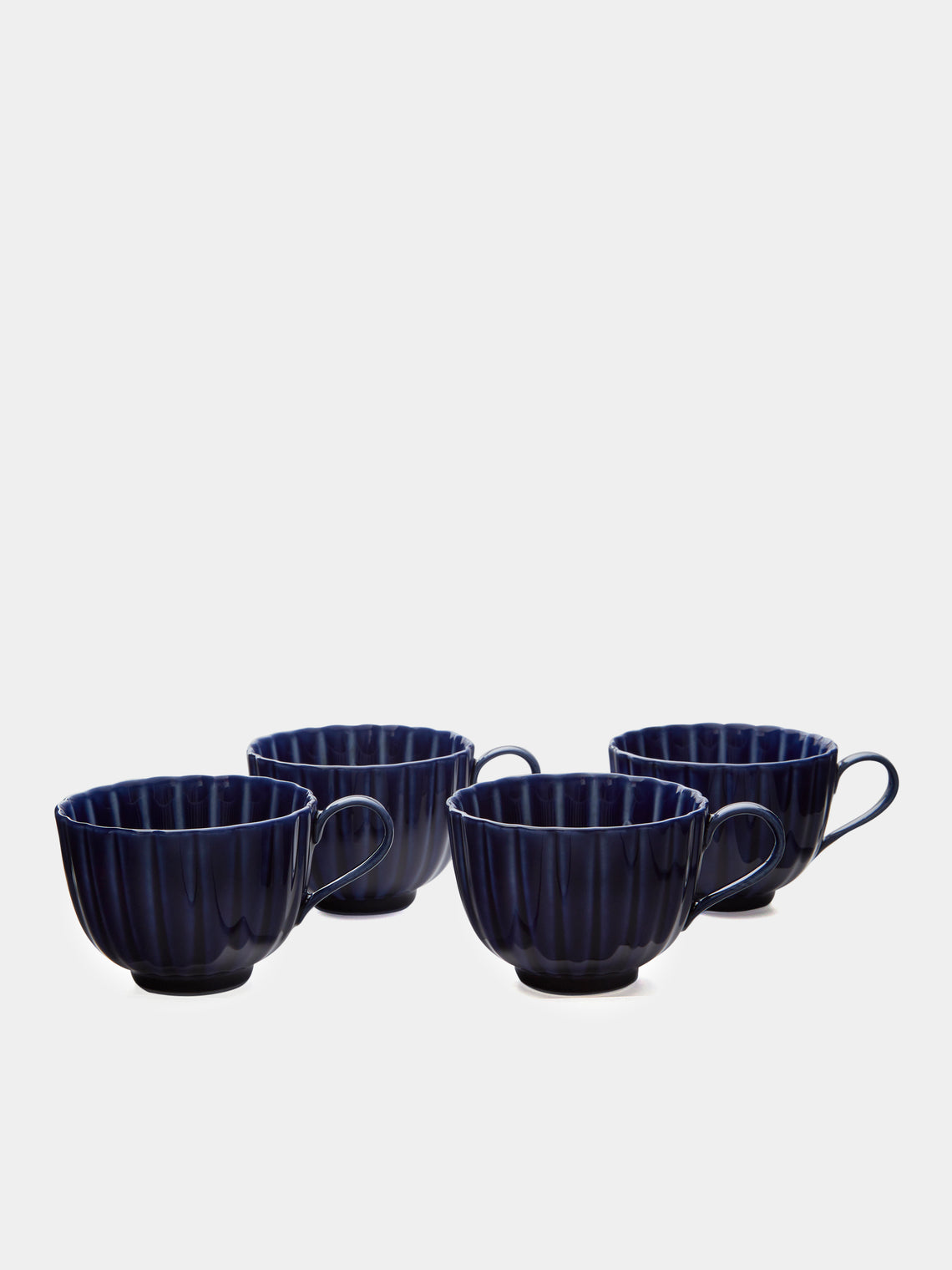 Kaneko Kohyo - Giyaman Urushi Ceramic Coffee Cups (Set of 4) - Blue - ABASK