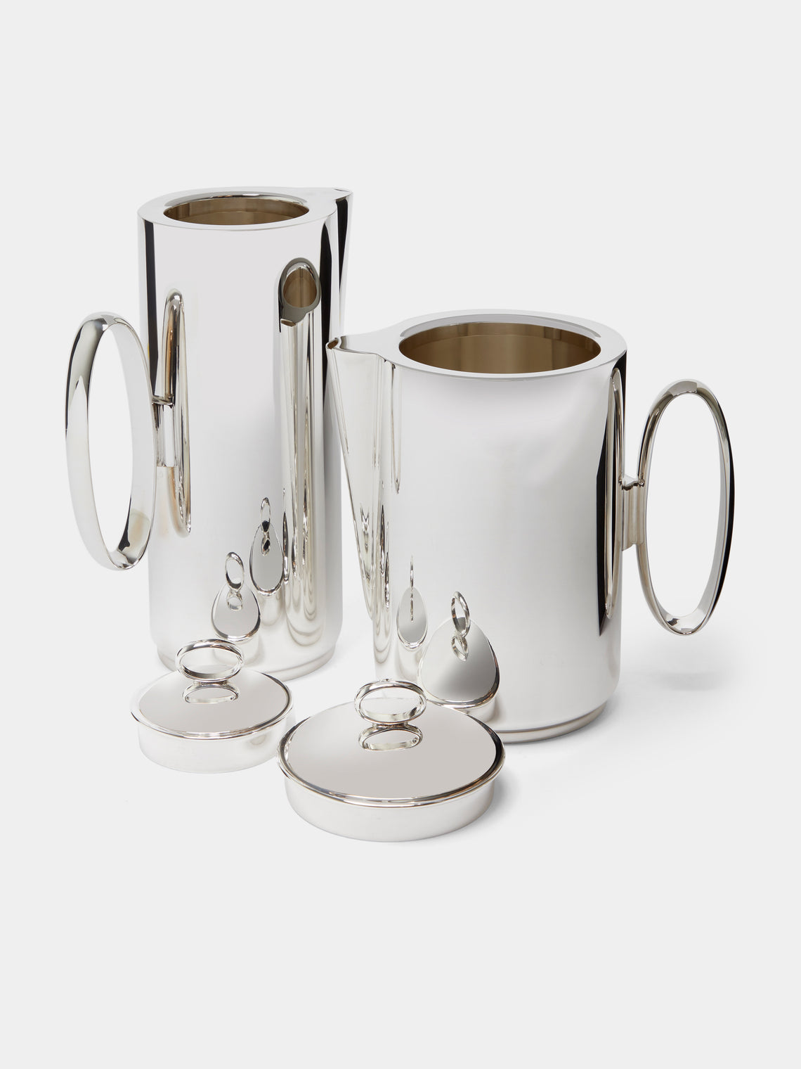 Zanetto - Eye Silver-Plated Tea and Coffee Set - Silver - ABASK