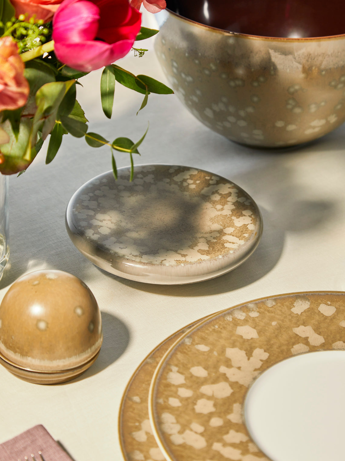 Jaune de Chrome - Basmati Bubble Porcelain Small Plate -  - ABASK