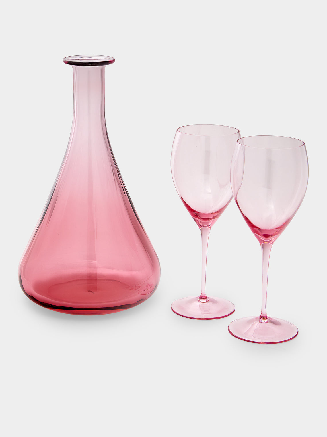 Moser - Optic Hand-Blown Crystal Wine Carafe - Pink - ABASK