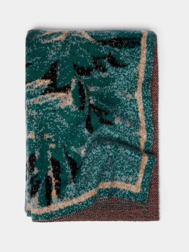 Saved NY - Verdure Tapestry Cashmere Blanket - Blue - ABASK - 