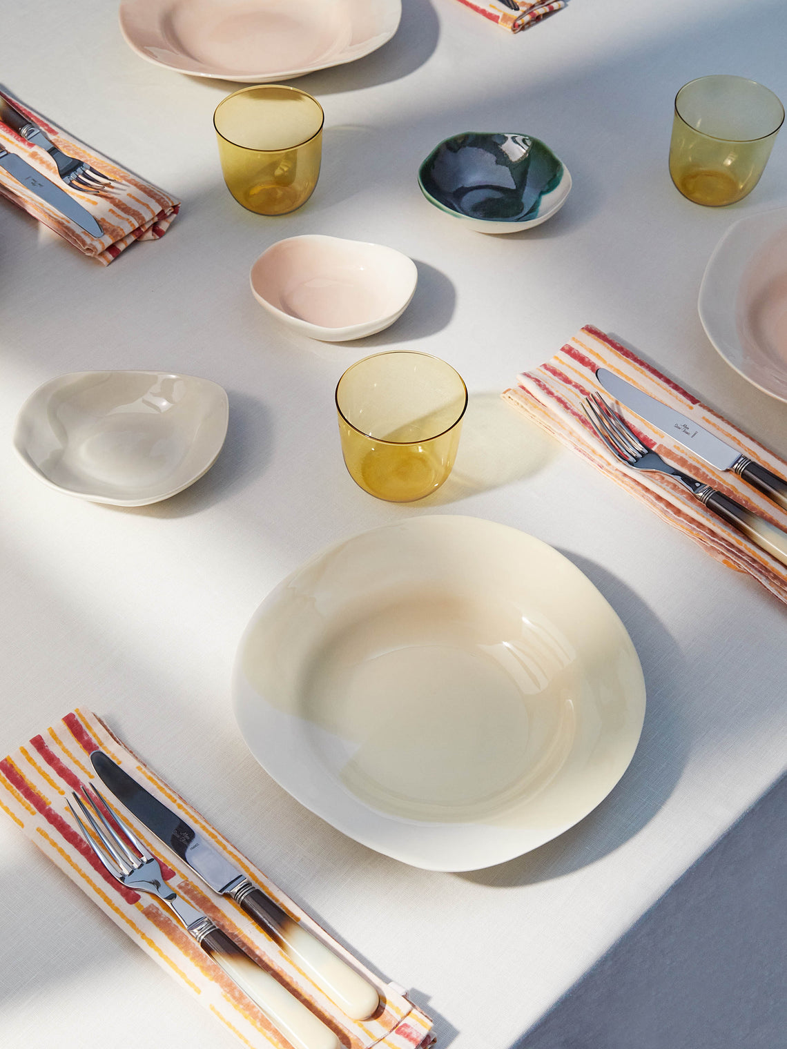 Pottery & Poetry - Hand-Glazed Porcelain Pasta Plates (Set of 4) -  - ABASK