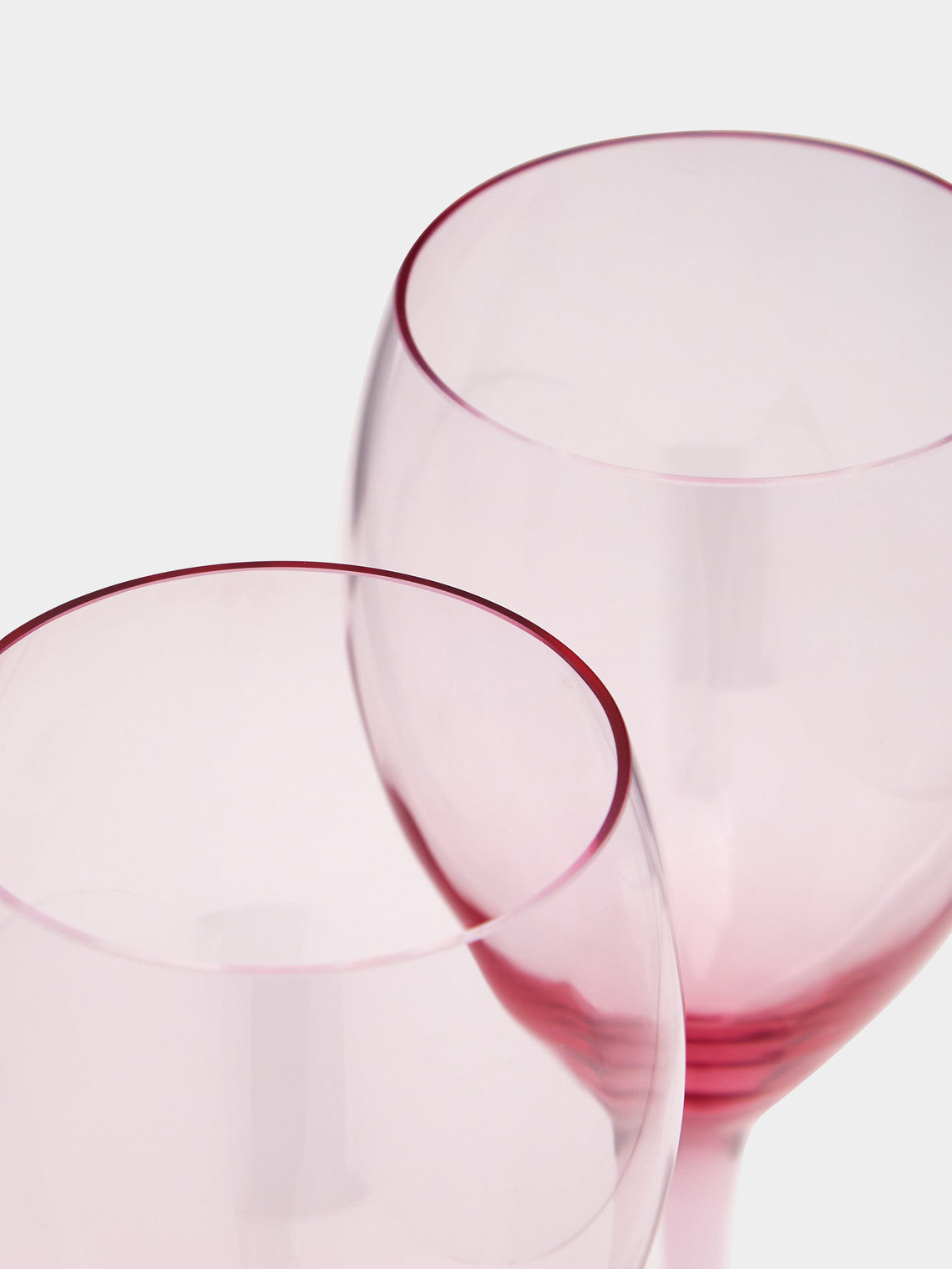 Moser - Optic Crystal White Wine Glass (Set of 2) - Pink - ABASK