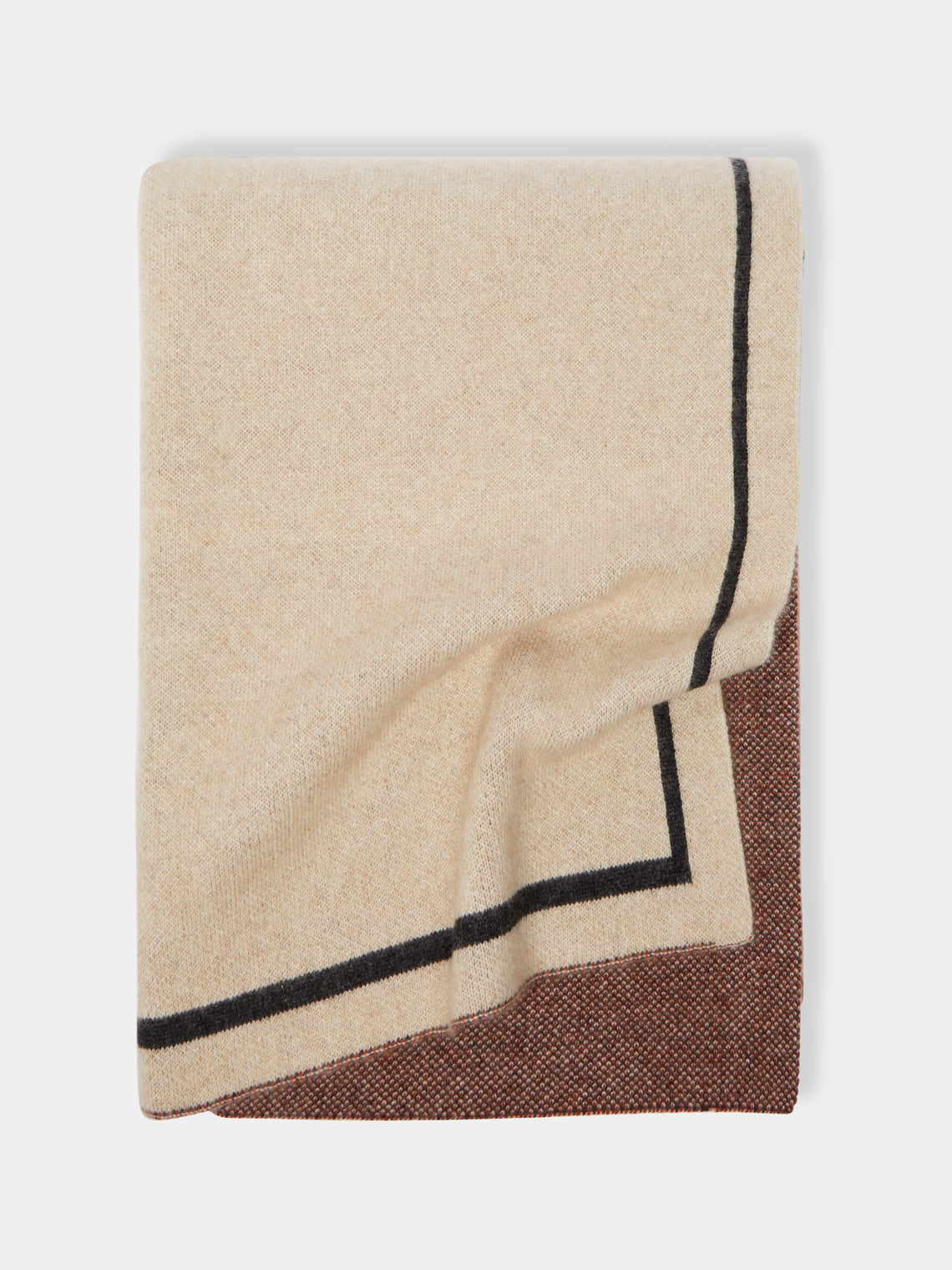 Saved NY - Serpents Apple Cashmere Blanket - Taupe - ABASK - 