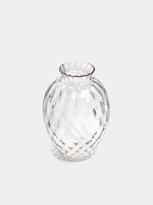 Carlo Moretti - Polaris Hand-Blown Murano Glass Small Vase - Clear - ABASK - 