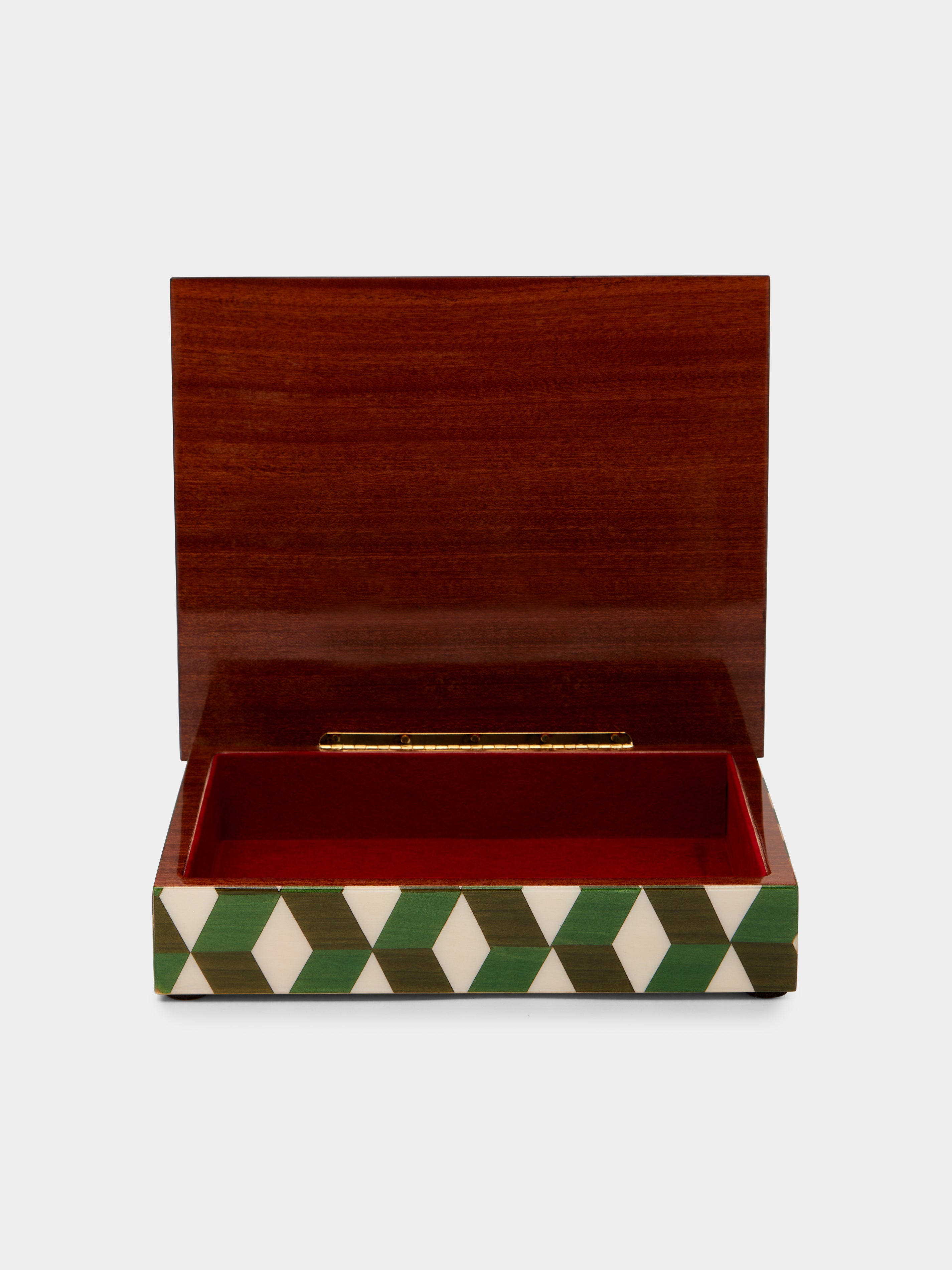 Wood Box Inlay Green Onde Wood Inlay Box by Biagio Barile | ABASK