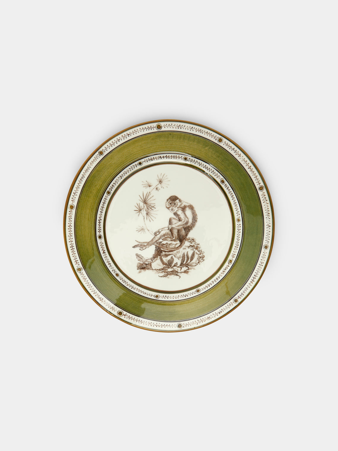 Monkeys Ceramic Salad / Dessert Plates – 9in/23cm (Set of 6)