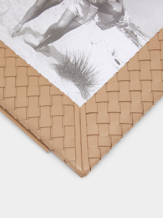 Riviere - Woven Leather Photo Frame - Beige - ABASK