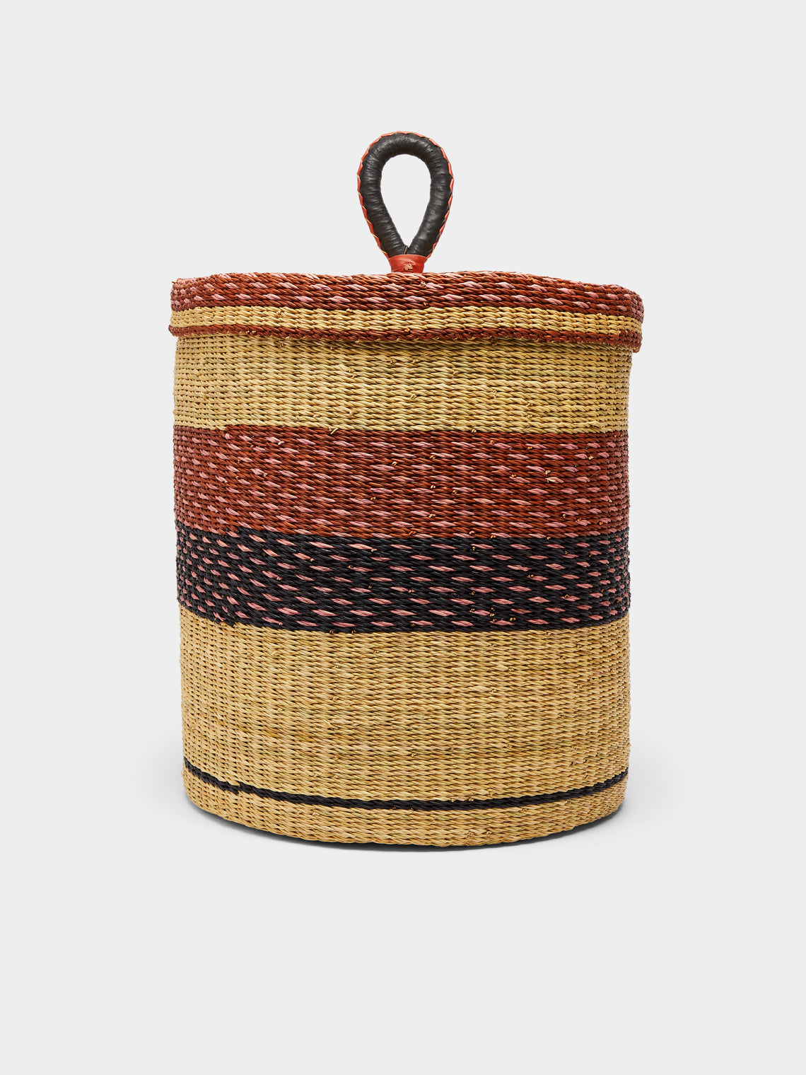 Baba Tree - Handwoven Elephant Grass Lidded Basket -  - ABASK