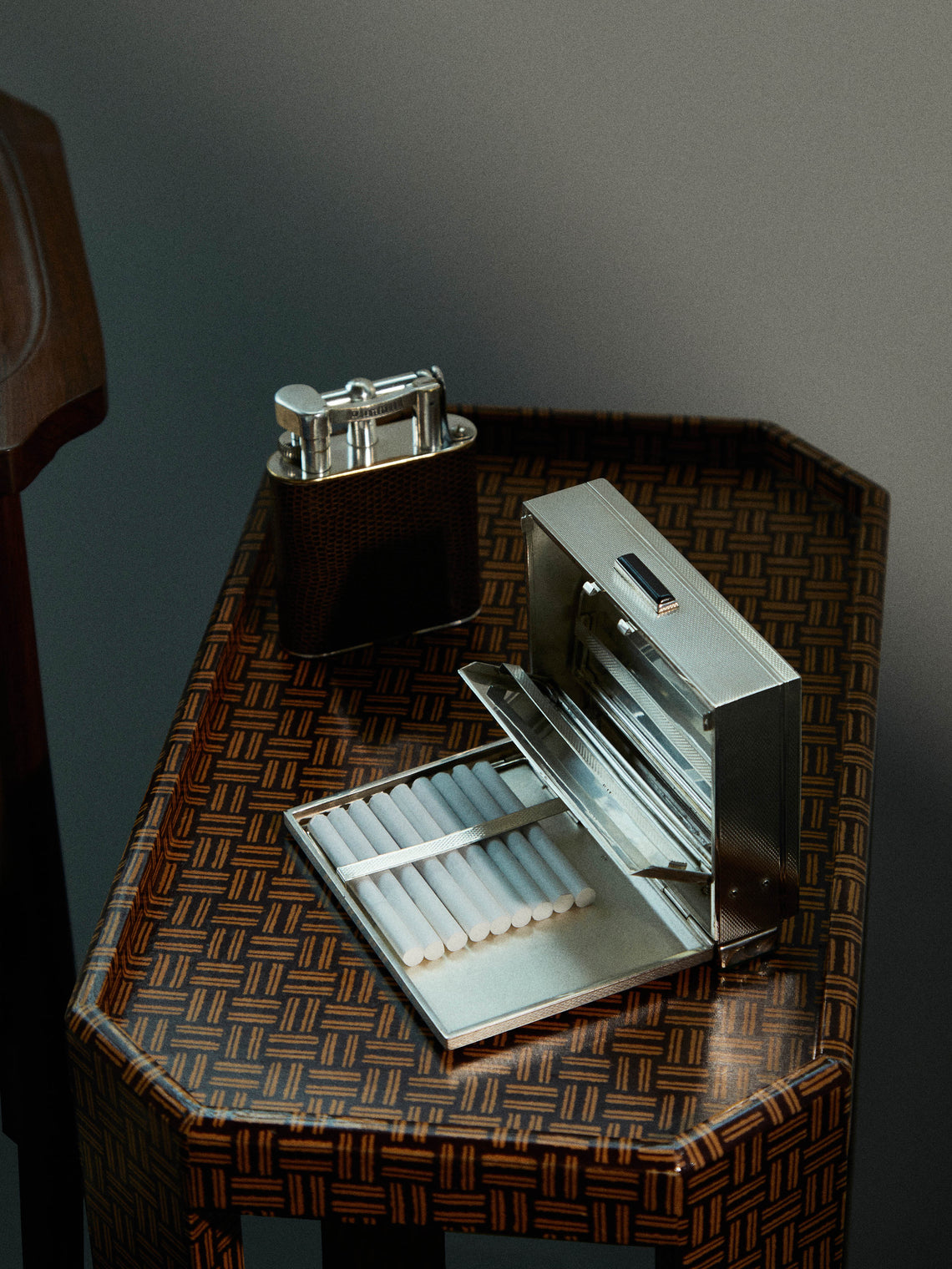 Antique and Vintage - Sterling Silver Deco Folding Cigarette Box -  - ABASK