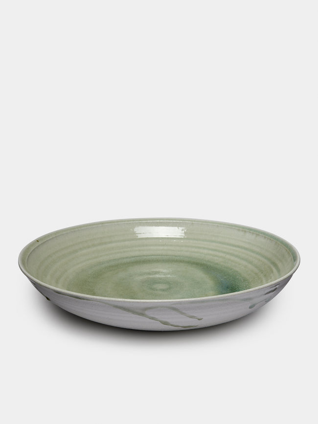 Ingot Objects - Hand-Glazed Porcelain Large Serving Bowl - Green - ABASK - 