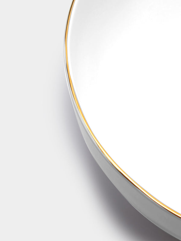 Feldspar - Hand-Painted 24ct Gold and Bone China Deep Serving Bowl -  - ABASK