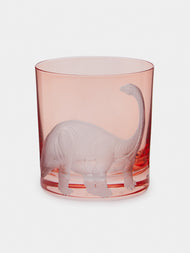 Artel - Hand-Engraved Brontosaurus Crystal Glass - Pink - ABASK - 