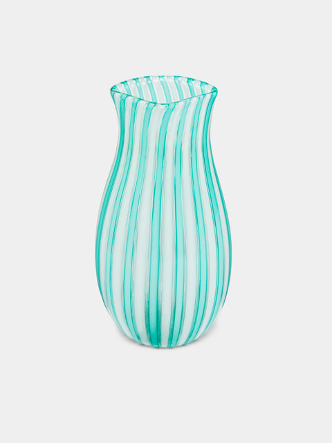 Antique and Vintage - 1950s Dino Martens Murano Glass Vase - Blue - ABASK - 