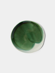 Pottery & Poetry - Hand-Glazed Porcelain Side Plates (Set of 4) - Green - ABASK - 