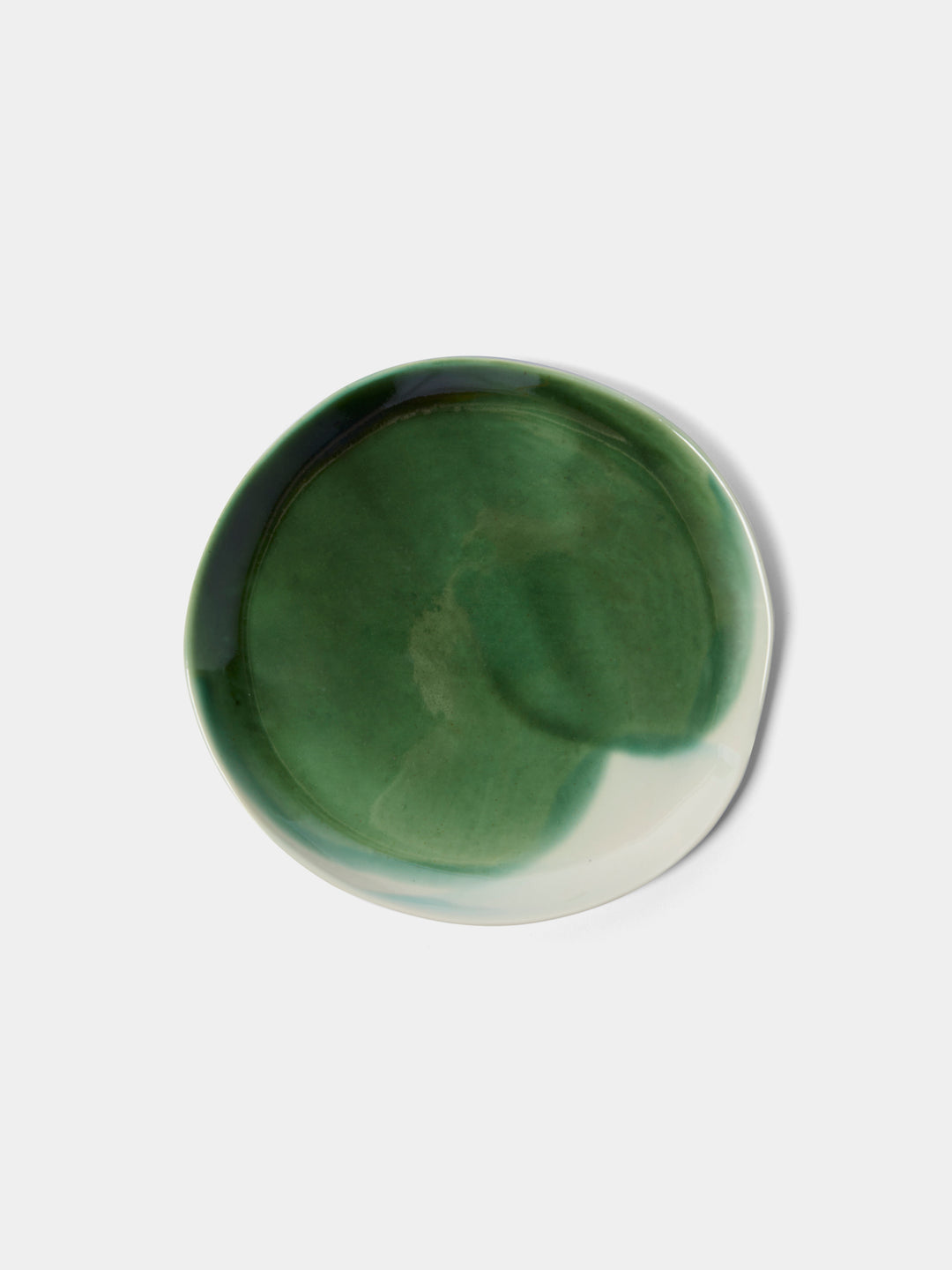 Pottery & Poetry Salad / Dessert Plates - Green (Set of 4)