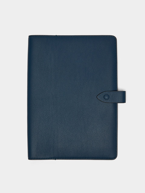 Métier - Leather A5 Notebook Cover - Blue - ABASK - 