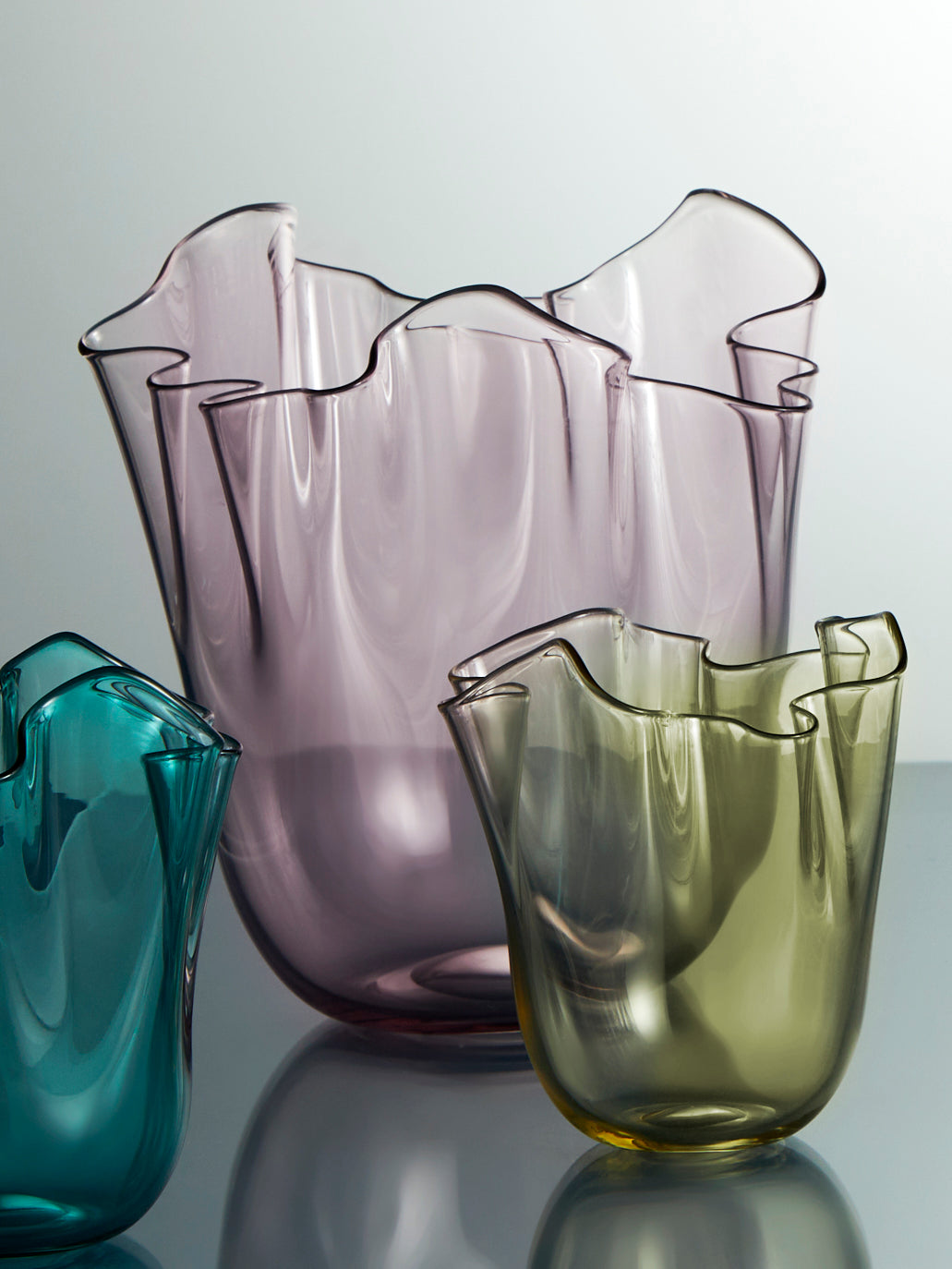 Venini - Fazzoletto Medium Murano Glass Vase - Pink - ABASK