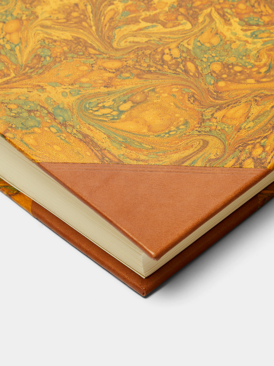 Giannini Firenze - Hand-Marbled Leather Bound Photo Album (35cm x 35cm) - Orange - ABASK