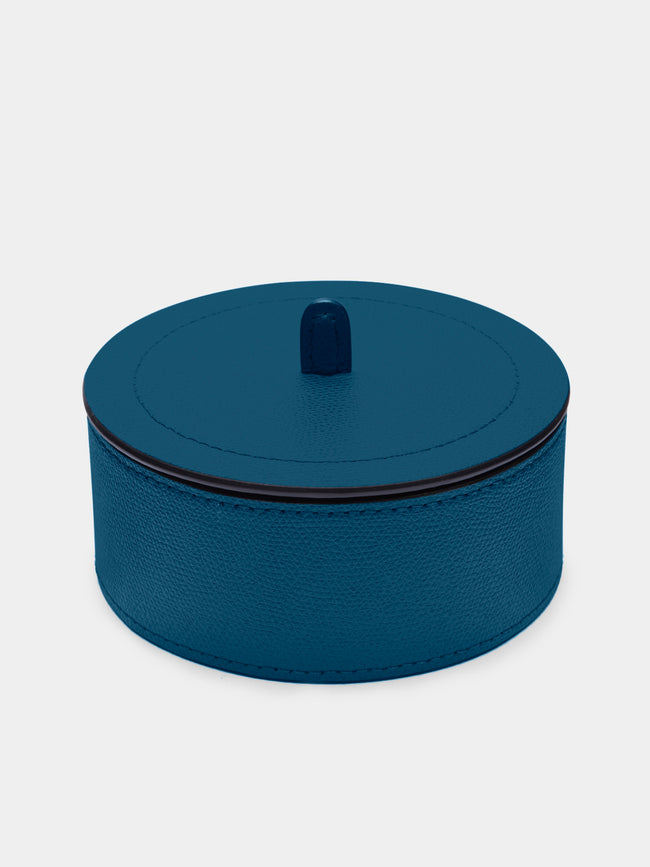 Giobagnara - Harris Medium Leather Trinket Box - Blue - ABASK - 
