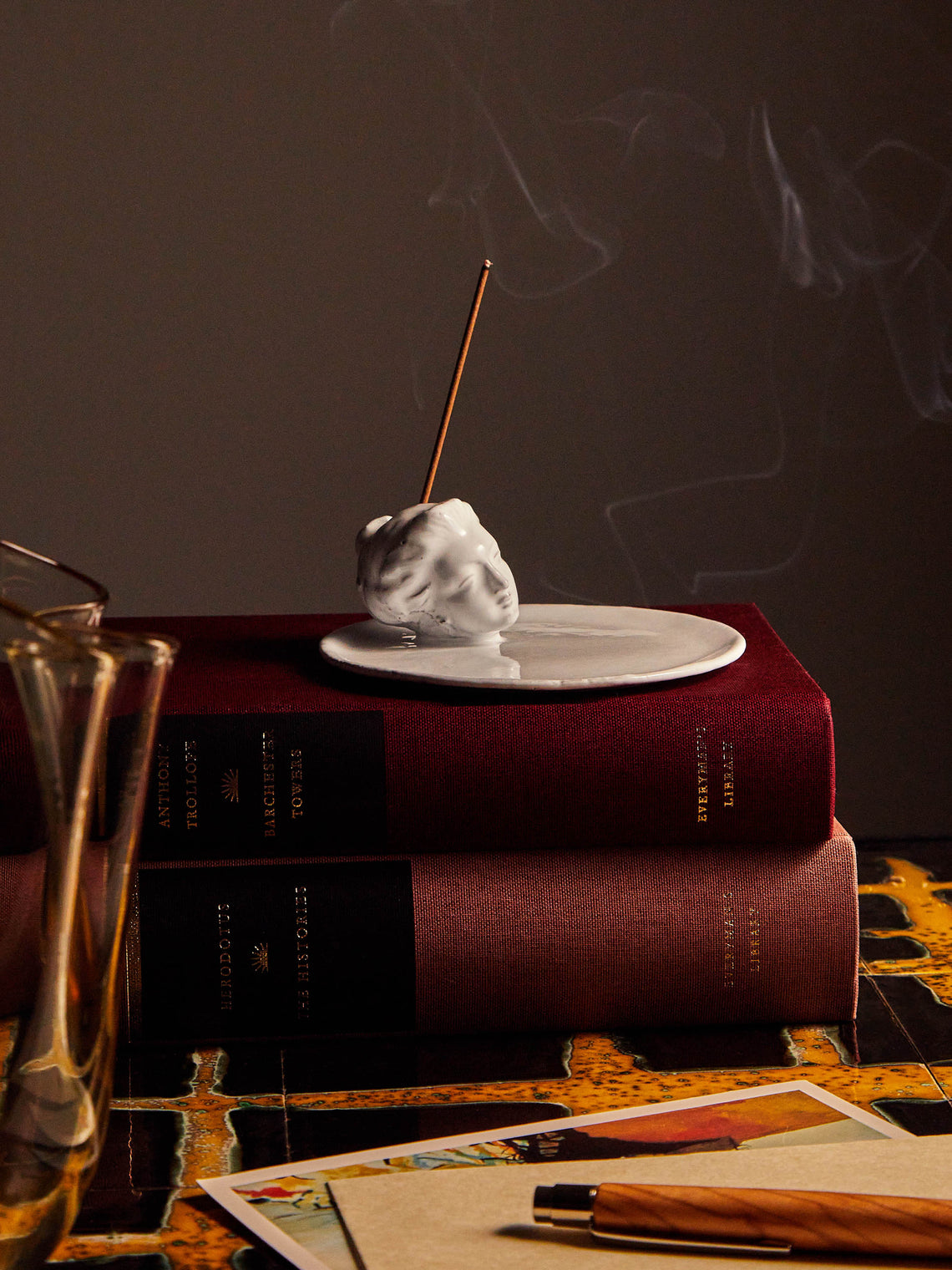 Antoinette Hand-Glazed Ceramic Incense Holder