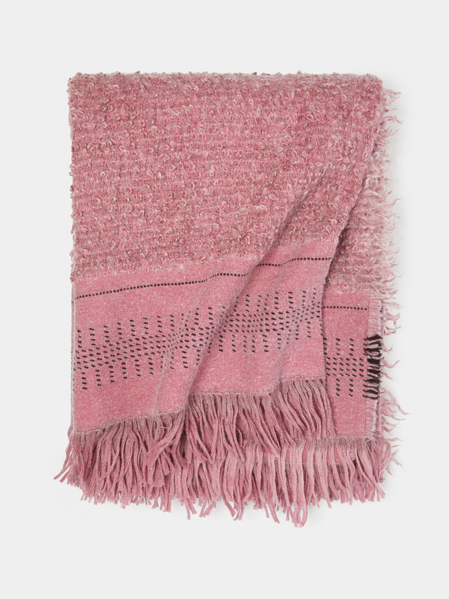 The House of Lyria - Balia Hand-Dyed Wool Throw - Pink - ABASK - 