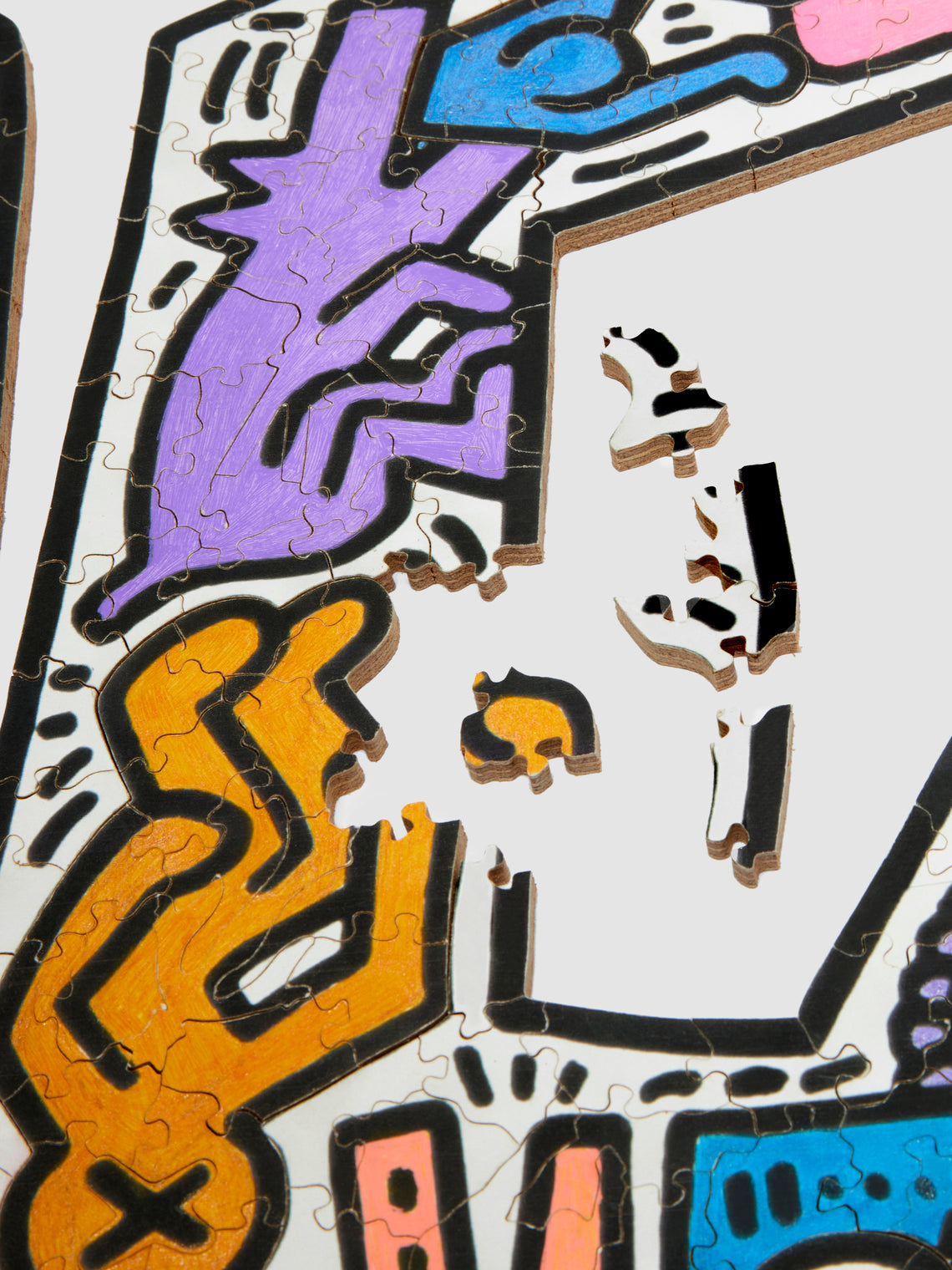 PAR Puzzles - Keith Haring 'Channel Surfing' Hand-Cut Wood Puzzle -  - ABASK
