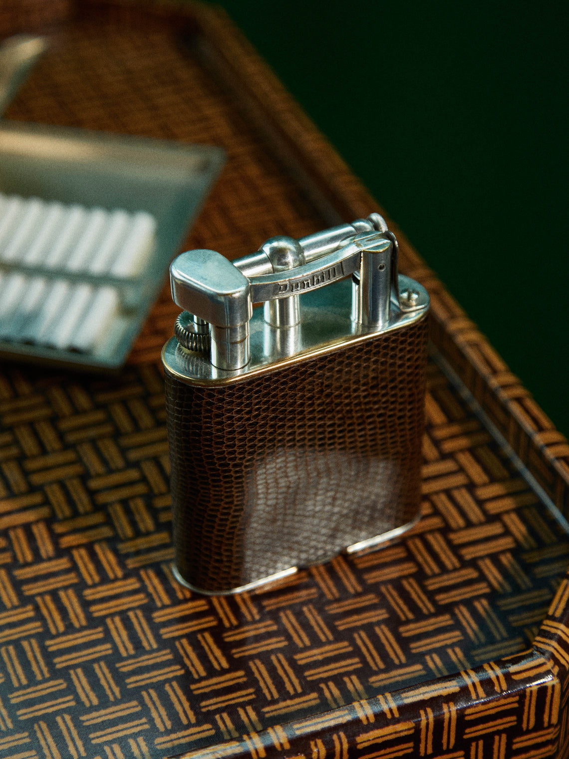 Antique and Vintage - 1960s Dunhill Silver-Plated Jumbo Table Lighter -  - ABASK