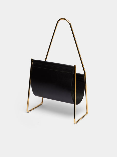 Carl Auböck - Brass and Leather Magazine Rack -  - ABASK - 